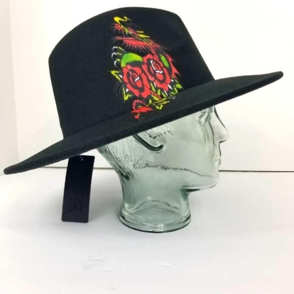 ED HARDY by Christian Audigier Unisex Fedora Hat - Rare - Picture 4 of 11